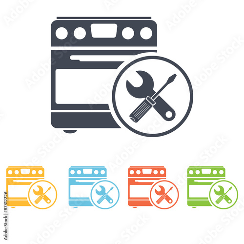 Repair of household appliances icon