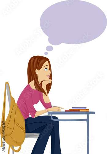 Teen Girl Day Dreaming Class