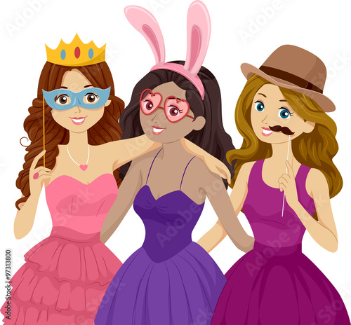 Teen Girls Photobooth Pose Costume