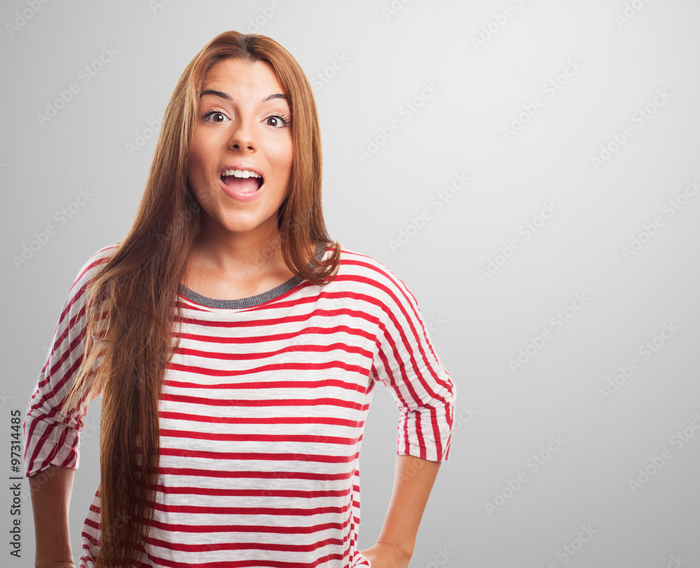 portrait of a surprised pretty young woman portrait of a surprised pretty young woman