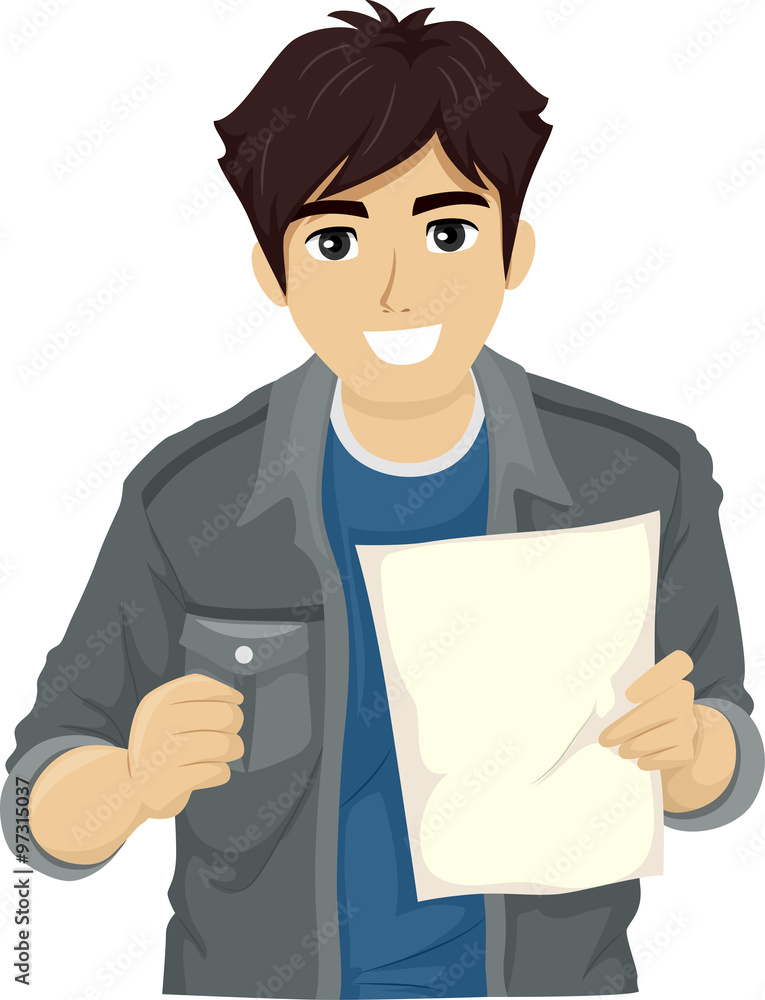 Teen Guy Happy Paper Result Teen Guy Happy Paper Result