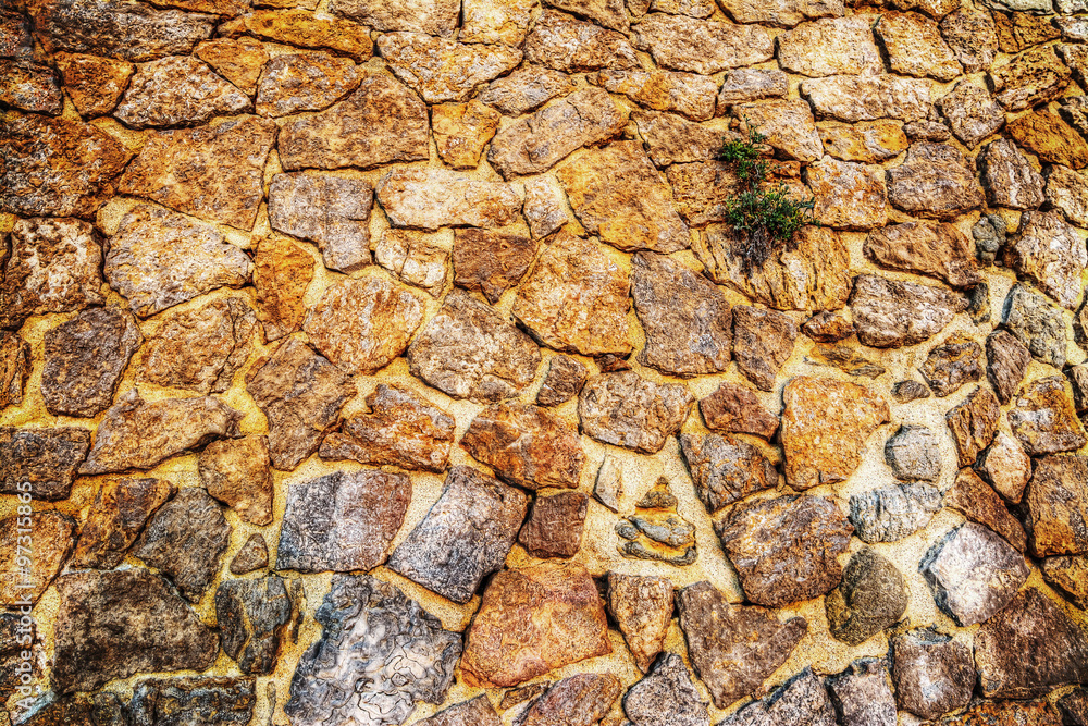 Fototapeta premium stone wall in hdr