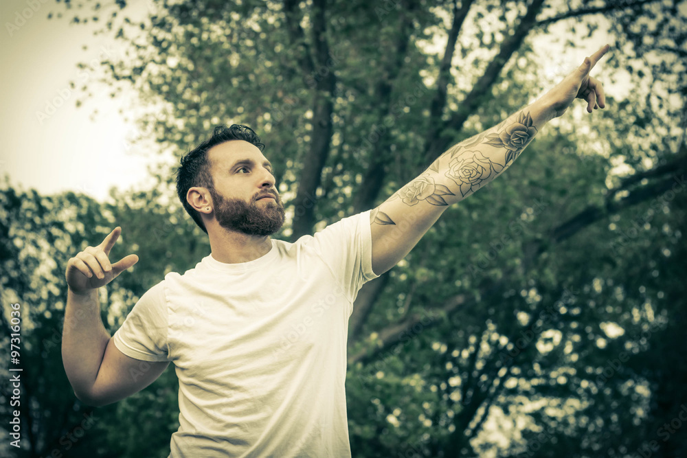 Bearded Man Stock Photo | Adobe Stock