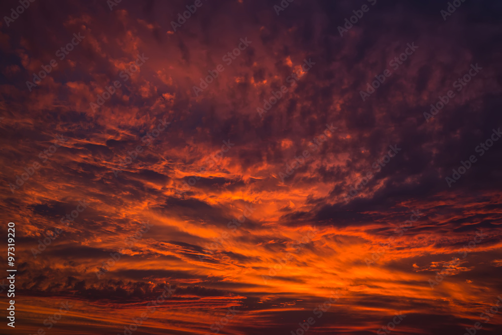 Fototapeta premium Red sky