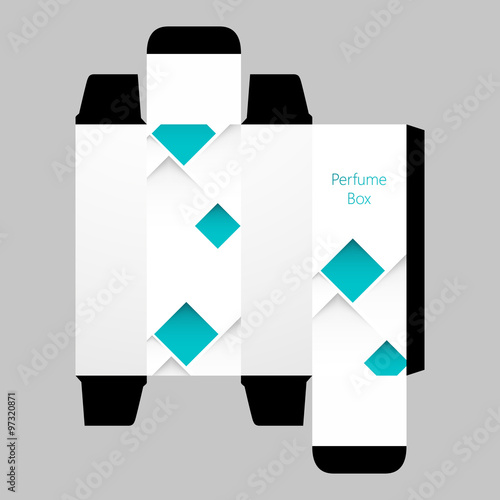 Perfume Box Template Design, Vector,
