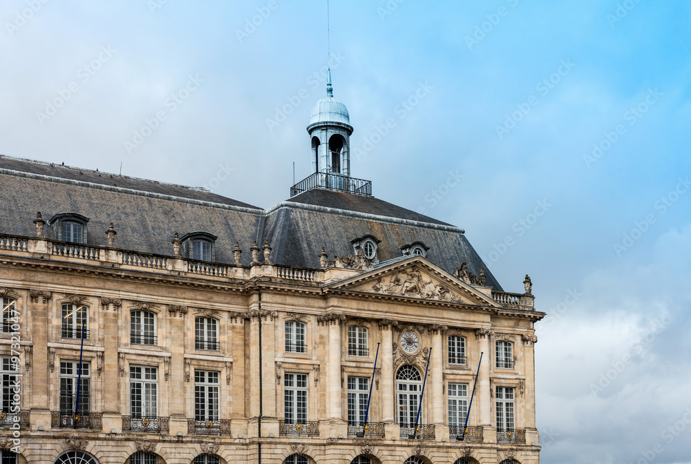 Street view of old town in bordeaux city, France Europe