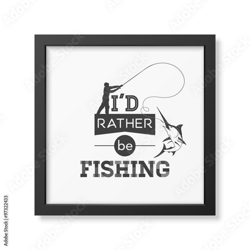 Quote typographical Background in the realistic square black frame Quote typographical Background in the white frame 