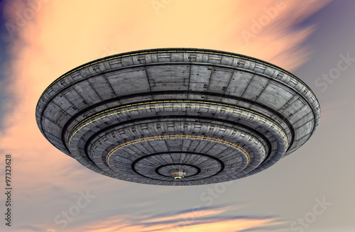 3d spaceship UFO concept