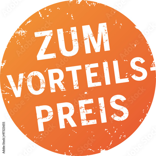 Button orange Zum Vorteilspreis