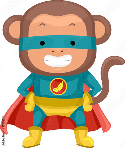 Cute Monkey Superhero
