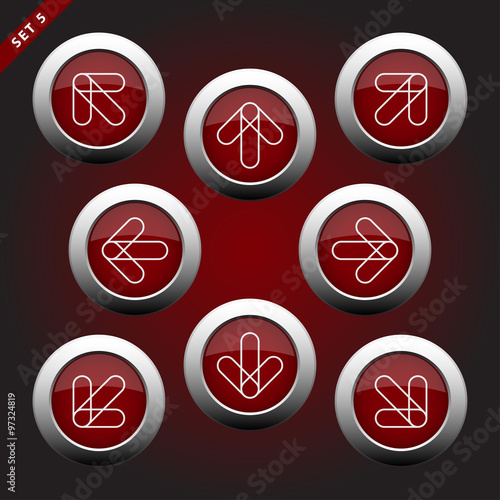 icons with arrows - eight directions