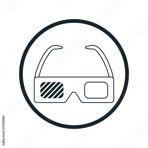 Glasses for cinema icon