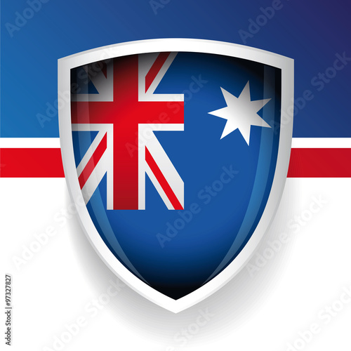 Australia flag vector shield Free Download Australia flag vector shield - GFXLoad