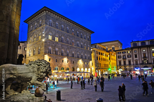 Piazza della Signoria in Florence by night
