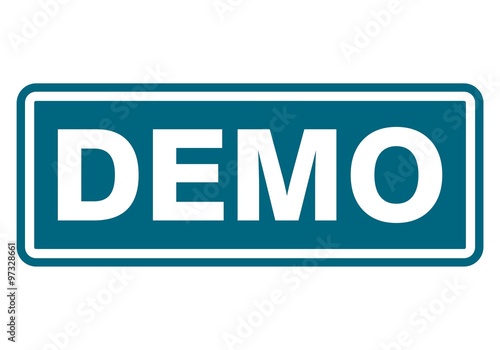Demo sign, icon, stamp