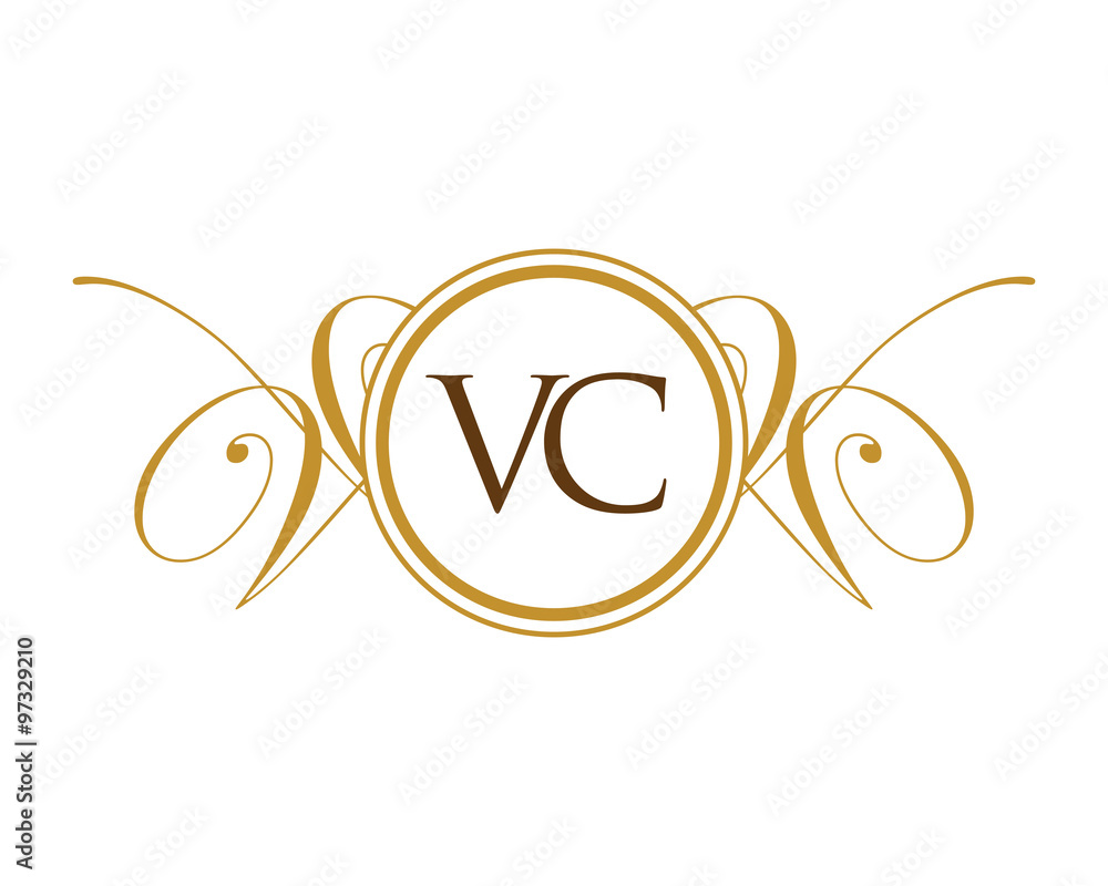 VC Luxury Ornament Initial Logo VC Luxury Ornament Initial Logo
