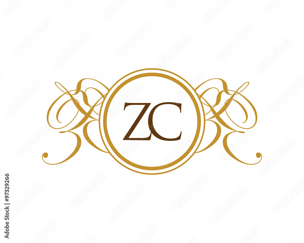 ZC Luxury Ornament Initial Logo ZC Luxury Ornament Initial Logo