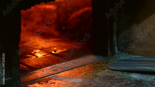 Wood Fire in the Oven and Turkish Lahmacun