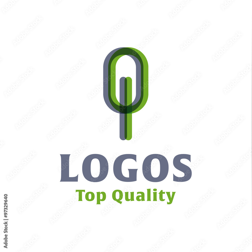 abstract tree flat Logos style vector illustration abstract tree flat Logos style vector illustration