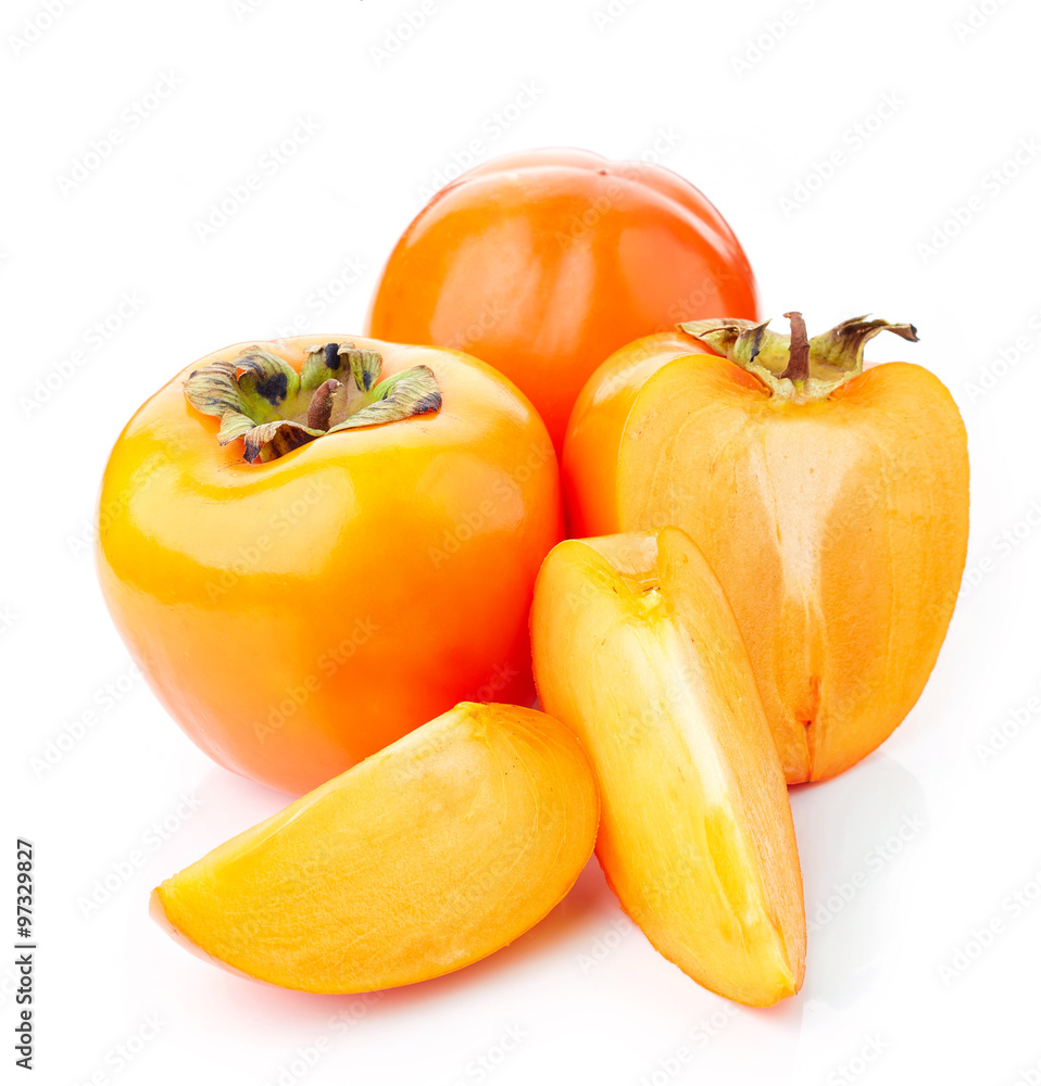 fresh ripe persimmons