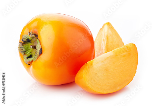 fresh ripe persimmons