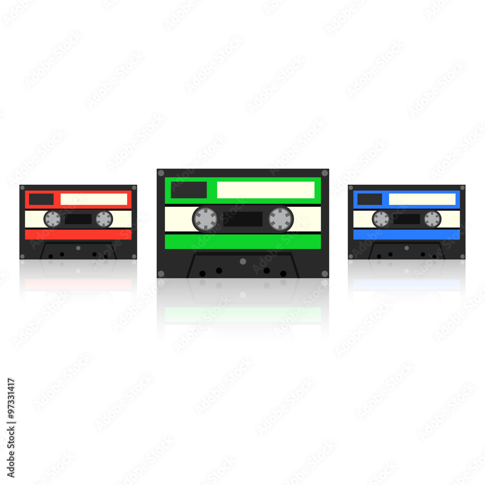 Obraz premium Audiocassette. Vector Illustration