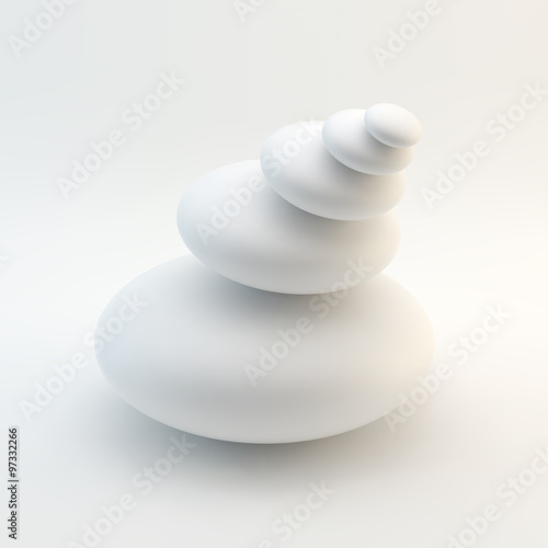 Spa stones. Vector 3d illustration.