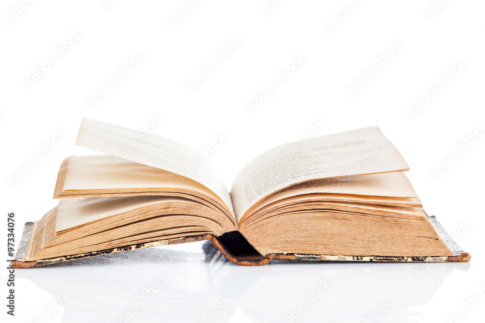 open book on white background. old book open book on white background. old book