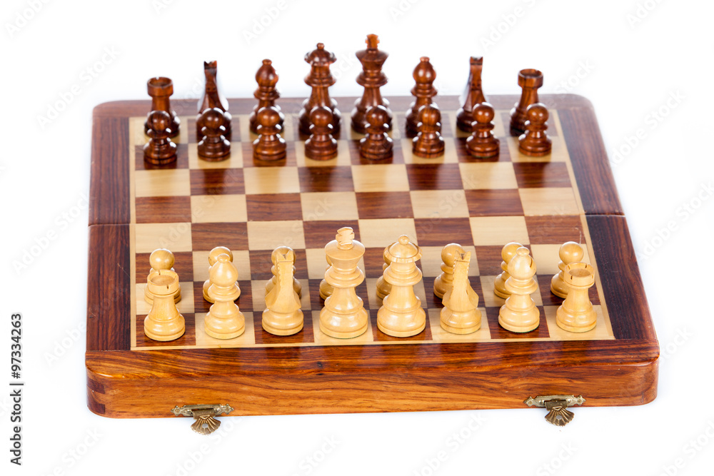 wooden chessboard. Chess battle. Chess game wooden chessboard. Chess battle. Chess game