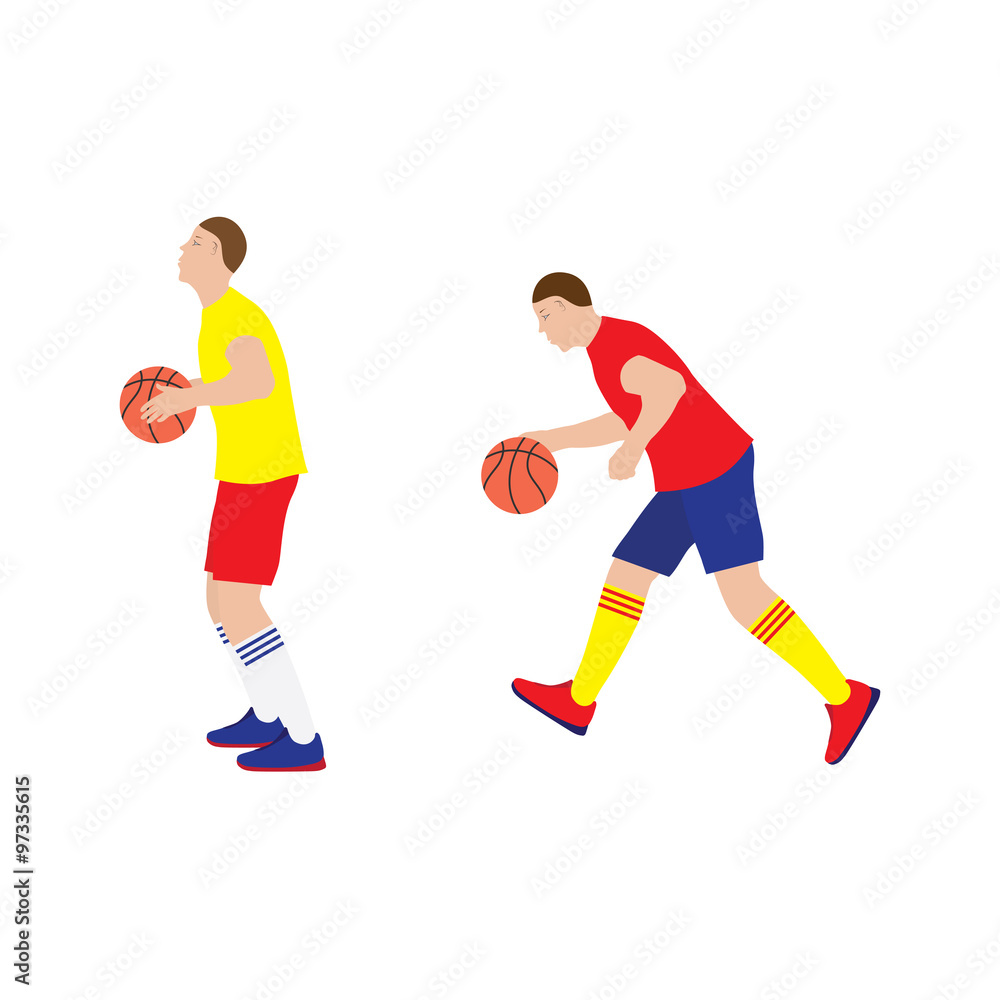 Basketball player with the ball. Basketball player with the ball.