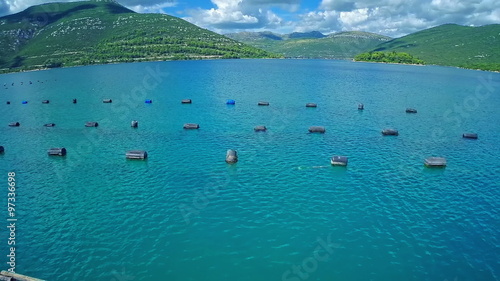 Growing mussels and oysters in the Mali Ston Bay