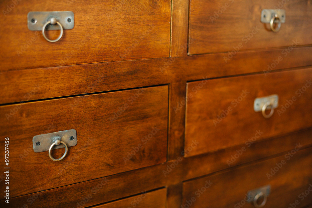 Wooden locker in modern appartments Wooden locker in modern appartments