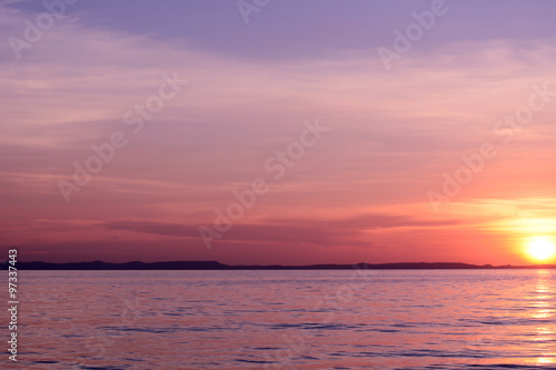 blur sunset and beach