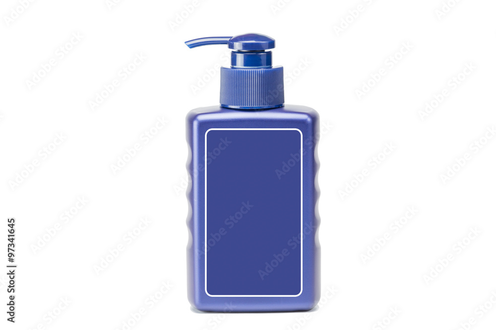 bottles of health and beauty products on white background bottles of health and beauty products on white background