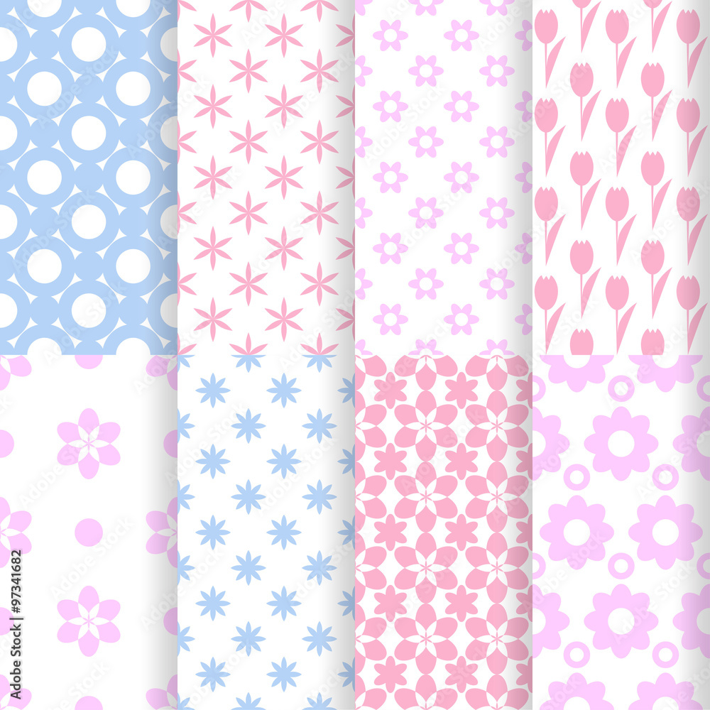 Tender flowers vector set Tender flowers vector set