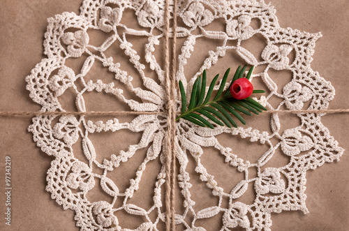 Fototapeta Naklejka Na Ścianę i Meble -  decoration, christmas present, wrapping paper