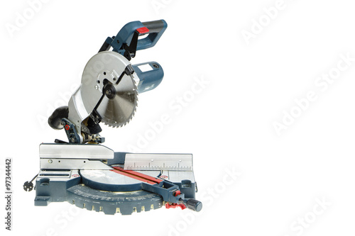 Mitre saw isolated top view