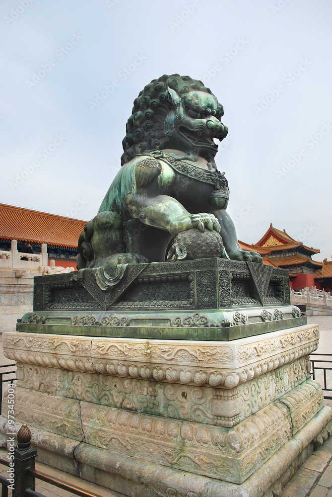 Naklejka premium Chinese guardian lion