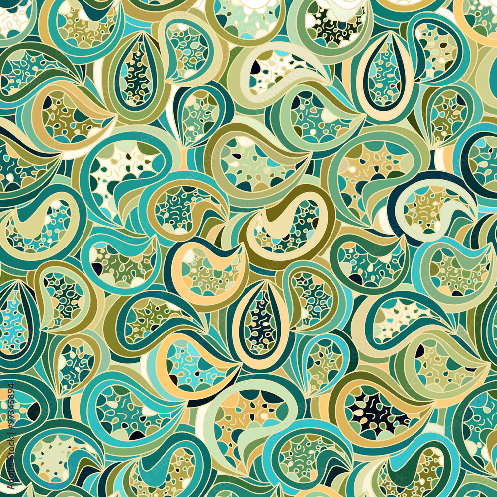 Fototapeta premium Vector floral background of drawn lines