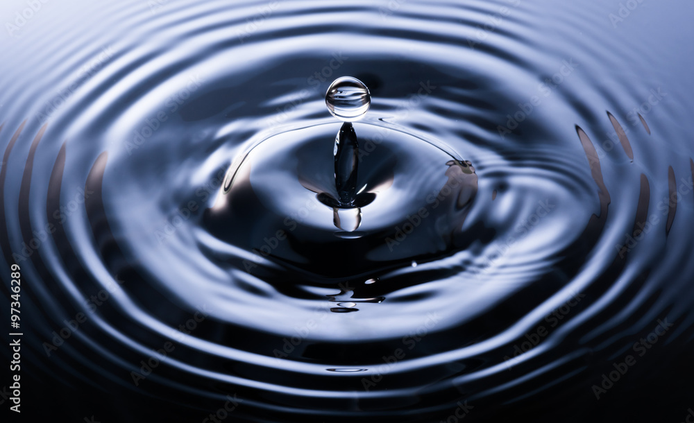 Abstract deep blue circle water drop ripple. Liquid texture background. Abstract deep blue circle water drop ripple. Liquid texture background.