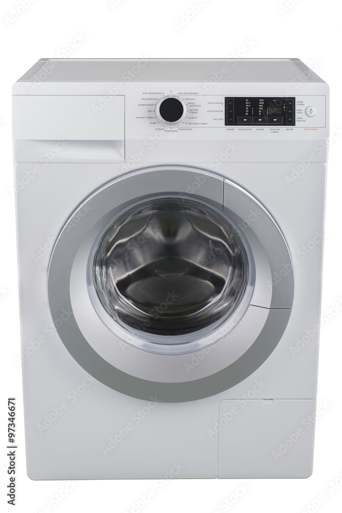 Isolated washing machine on a white background Isolated washing machine on a white background