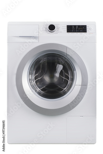 Isolated washing machine on a white background