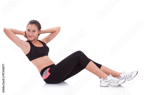 Sport woman stretching exercise. Fitness concept
