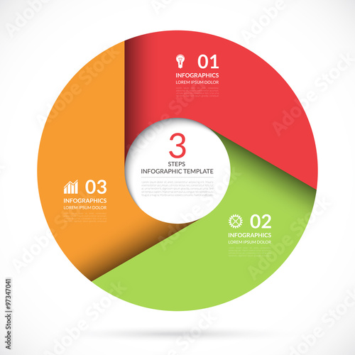 Vector circle template for business infographics