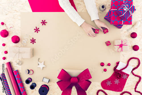 Collecting christmas decorations