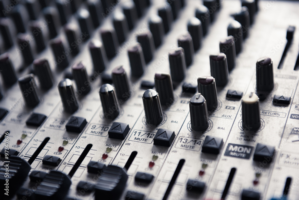 Digital music studio mixer for recording or radio / tv broadcast. Digital music studio mixer for recording or radio / tv broadcast.
