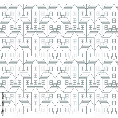 Real estate background. Seamless pattern