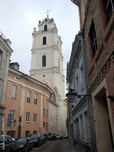 The street of Vilnius Lithuania