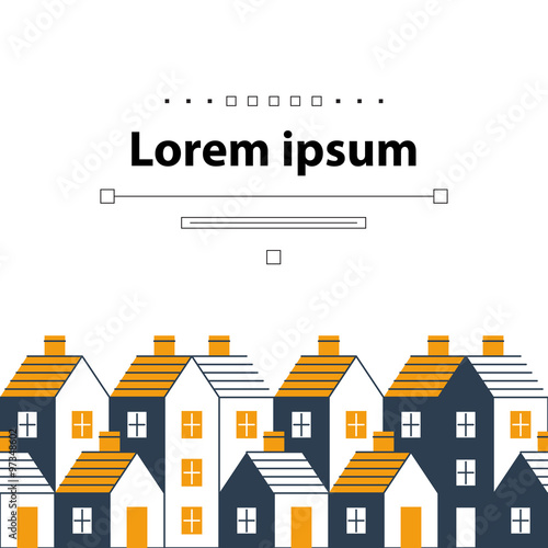 Real estate. Report cover. Invitation template.