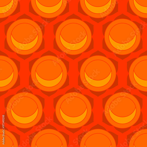 Lotus flowers geometric seamless pattern